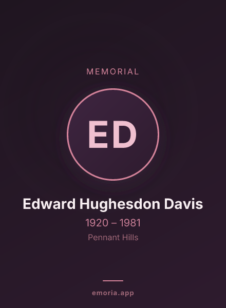 Memorial portrait of Edward Hughesdon Davis