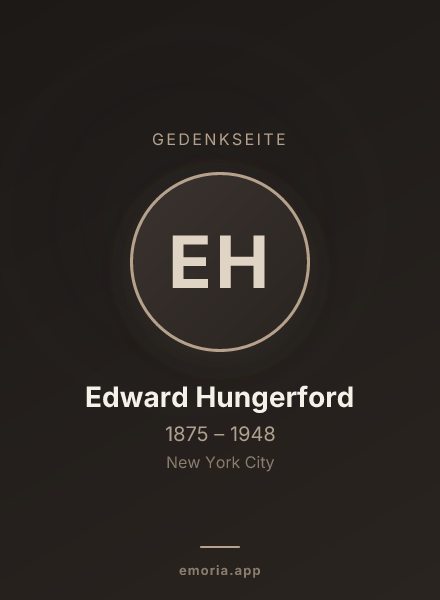 Gedenkportrait von Edward Hungerford
