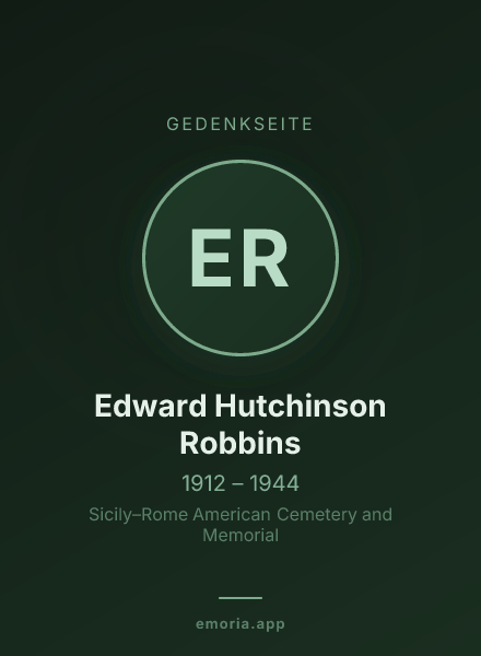 Gedenkportrait von Edward Hutchinson Robbins