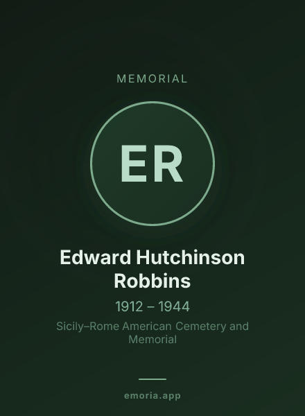 Memorial portrait of Edward Hutchinson Robbins
