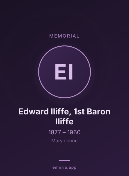 Memorial portrait of Edward Iliffe, 1st Baron Iliffe