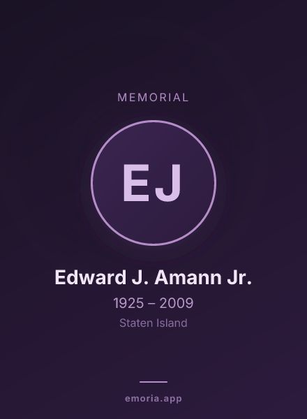 Memorial portrait of Edward J. Amann Jr.