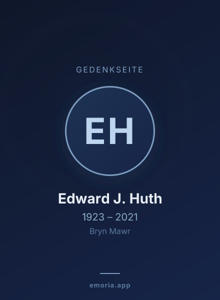 Gedenkportrait von Edward J. Huth
