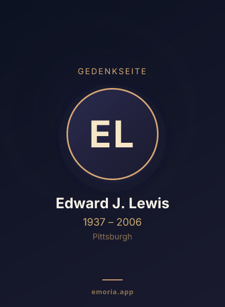 Gedenkportrait von Edward J. Lewis