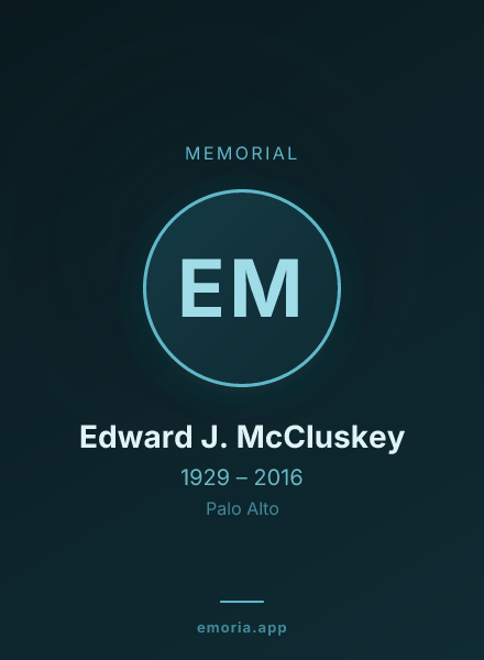 Memorial portrait of Edward J. McCluskey
