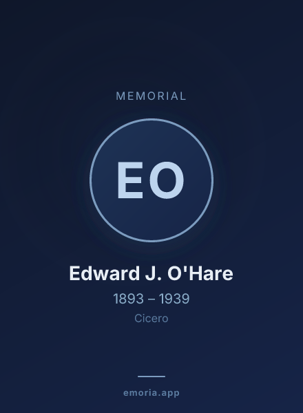 Memorial portrait of Edward J. O'Hare