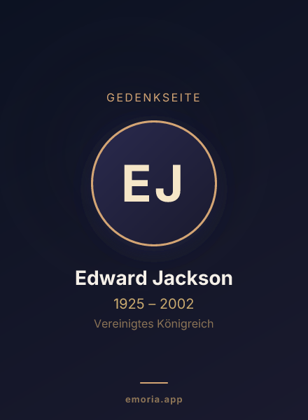 Gedenkportrait von Edward Jackson