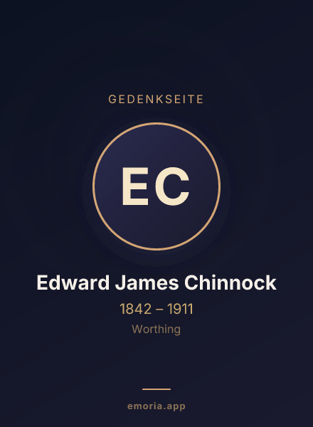 Gedenkportrait von Edward James Chinnock