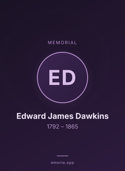 Memorial portrait of Edward James Dawkins