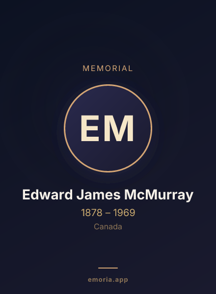 Memorial portrait of Edward James McMurray