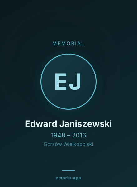 Memorial portrait of Edward Janiszewski