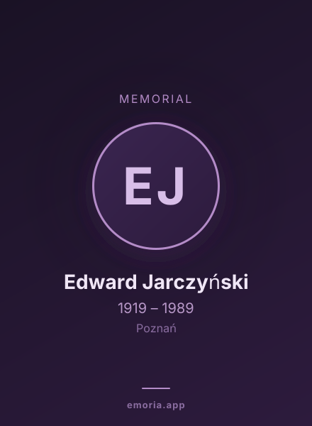 Memorial portrait of Edward Jarczyński