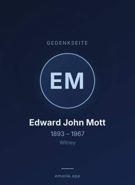 Gedenkportrait von Edward John Mott
