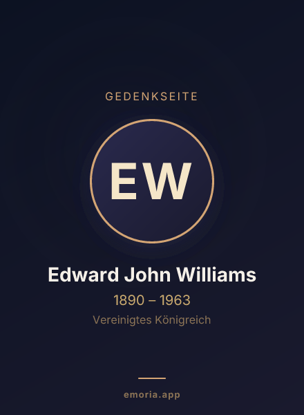 Gedenkportrait von Edward John Williams