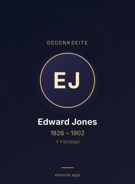 Gedenkportrait von Edward Jones