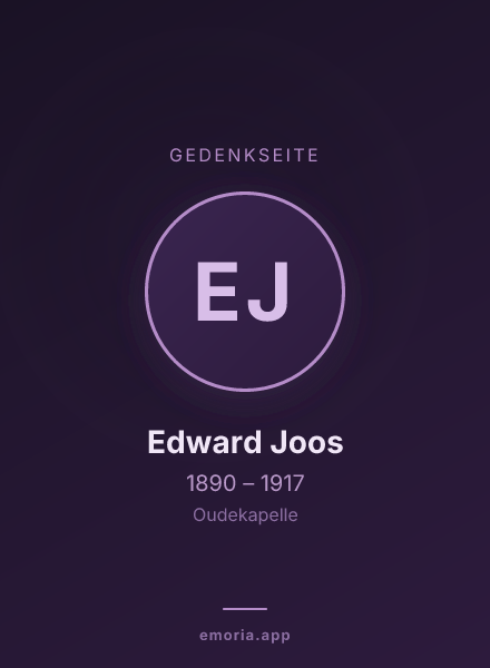 Gedenkportrait von Edward Joos