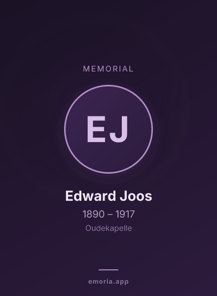 Memorial portrait of Edward Joos