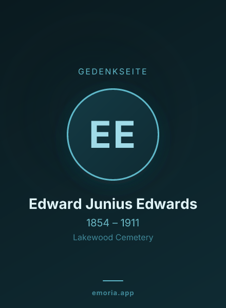 Gedenkportrait von Edward Junius Edwards