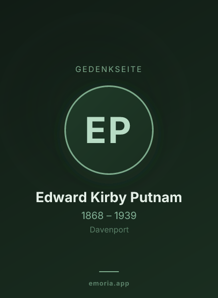 Gedenkportrait von Edward Kirby Putnam