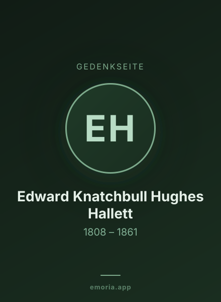 Gedenkportrait von Edward Knatchbull Hughes Hallett