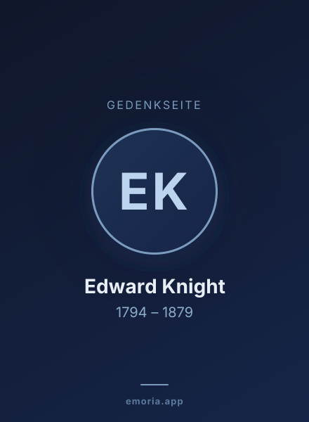Gedenkportrait von Edward Knight
