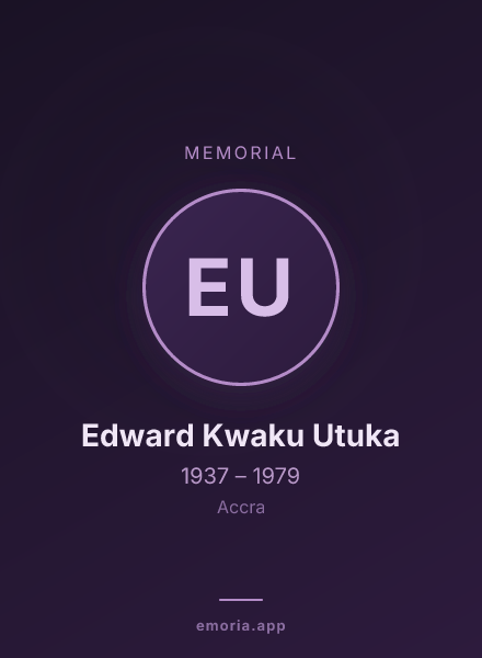 Memorial portrait of Edward Kwaku Utuka
