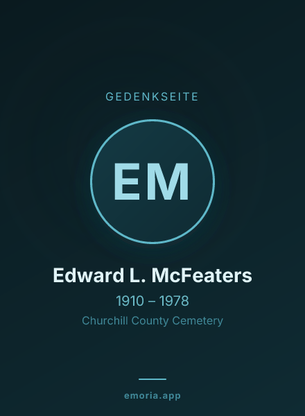 Gedenkportrait von Edward L. McFeaters
