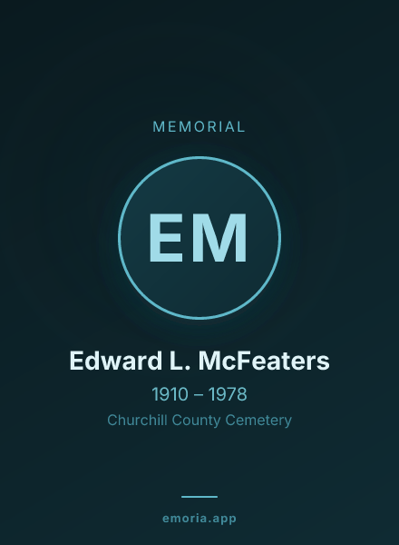 Memorial portrait of Edward L. McFeaters