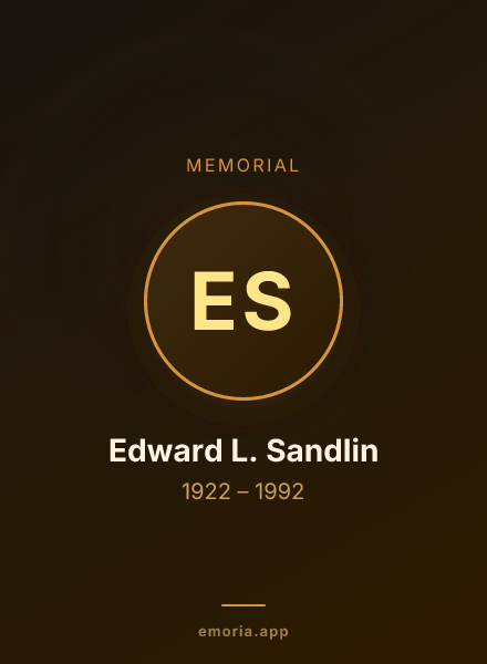 Memorial portrait of Edward L. Sandlin