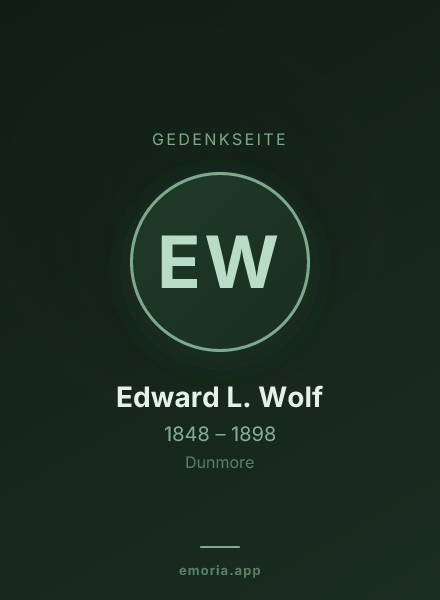 Gedenkportrait von Edward L. Wolf