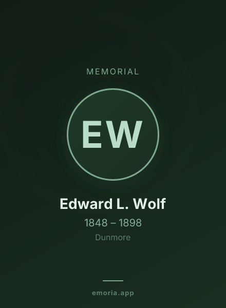 Memorial portrait of Edward L. Wolf
