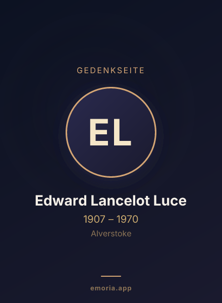 Gedenkportrait von Edward Lancelot Luce