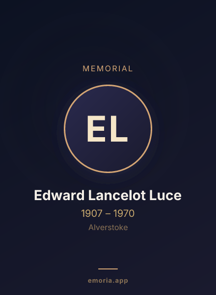 Memorial portrait of Edward Lancelot Luce