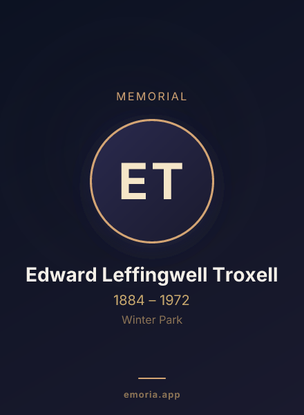 Memorial portrait of Edward Leffingwell Troxell