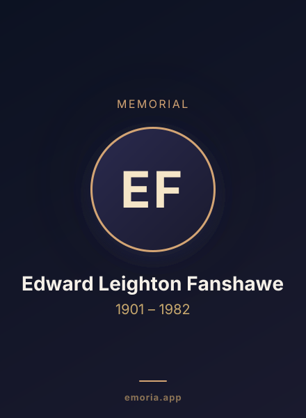 Memorial portrait of Edward Leighton Fanshawe