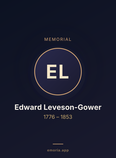 Memorial portrait of Edward Leveson-Gower