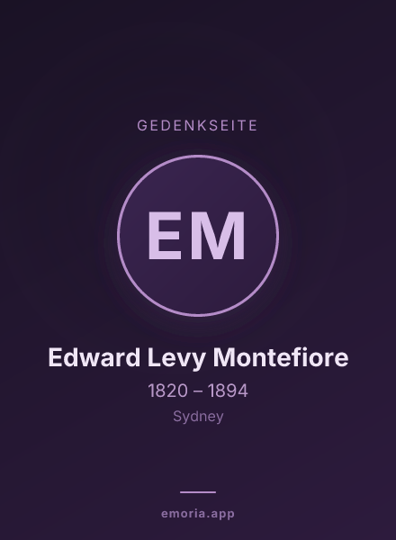 Gedenkportrait von Edward Levy Montefiore