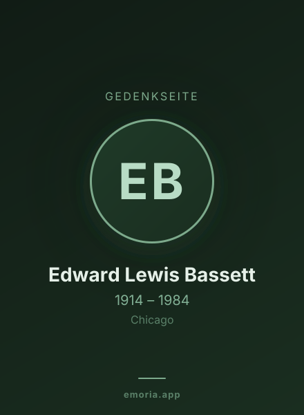Gedenkportrait von Edward Lewis Bassett