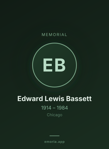 Memorial portrait of Edward Lewis Bassett