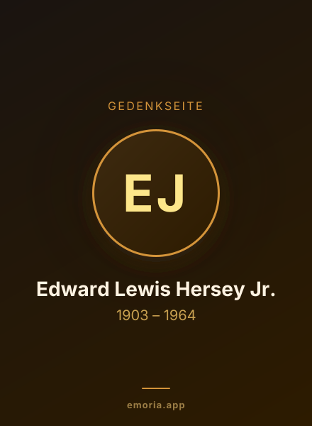 Gedenkportrait von Edward Lewis Hersey Jr.