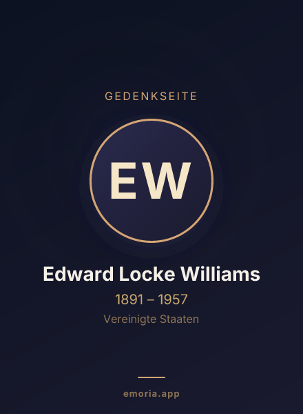 Gedenkportrait von Edward Locke Williams