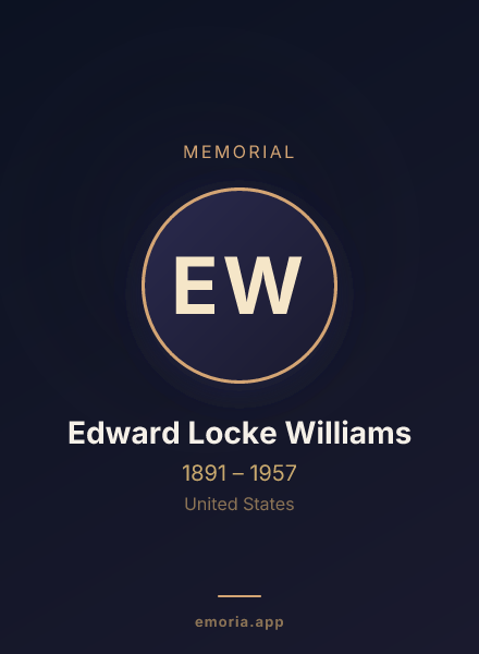 Memorial portrait of Edward Locke Williams