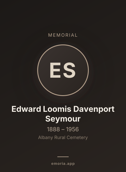 Memorial portrait of Edward Loomis Davenport Seymour