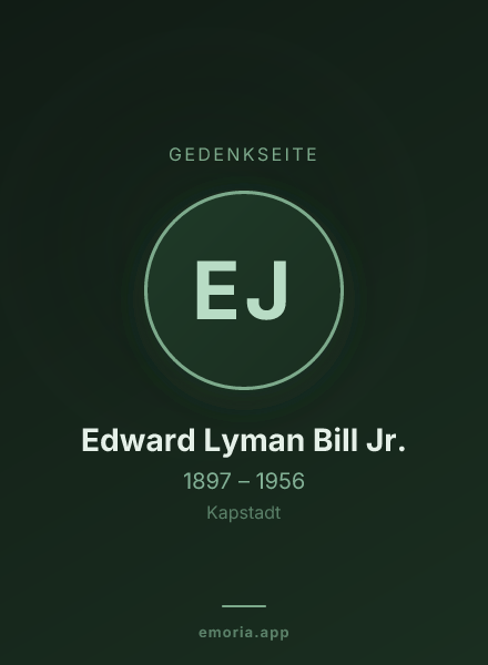 Gedenkportrait von Edward Lyman Bill Jr.