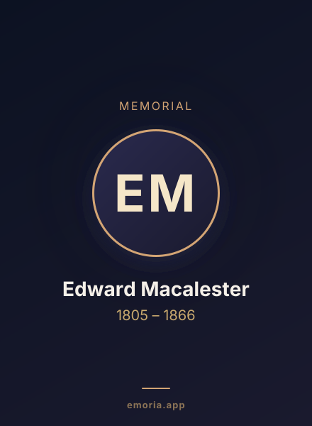 Memorial portrait of Edward Macalester