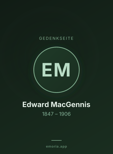 Gedenkportrait von Edward MacGennis