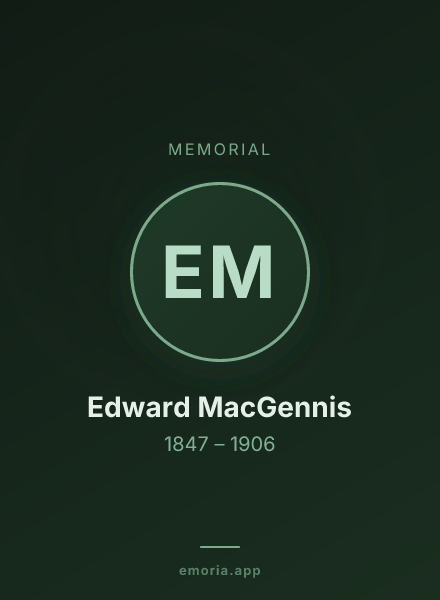 Memorial portrait of Edward MacGennis