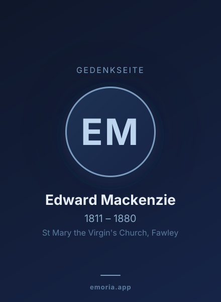 Gedenkportrait von Edward Mackenzie