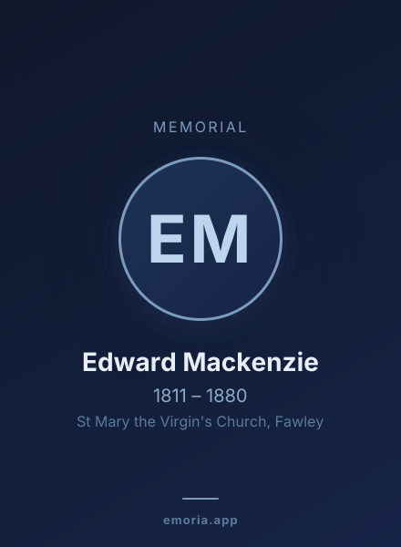 Memorial portrait of Edward Mackenzie