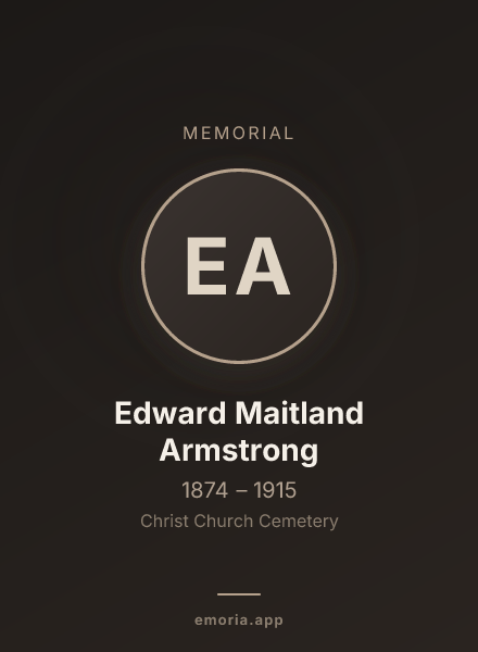 Memorial portrait of Edward Maitland Armstrong